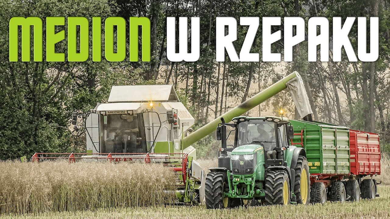 🇵🇱Żniwa z Medionem㋛︎Rzepak 2023㋛︎Claas Medion ,John Deere 6195M㋛︎Lubuskie