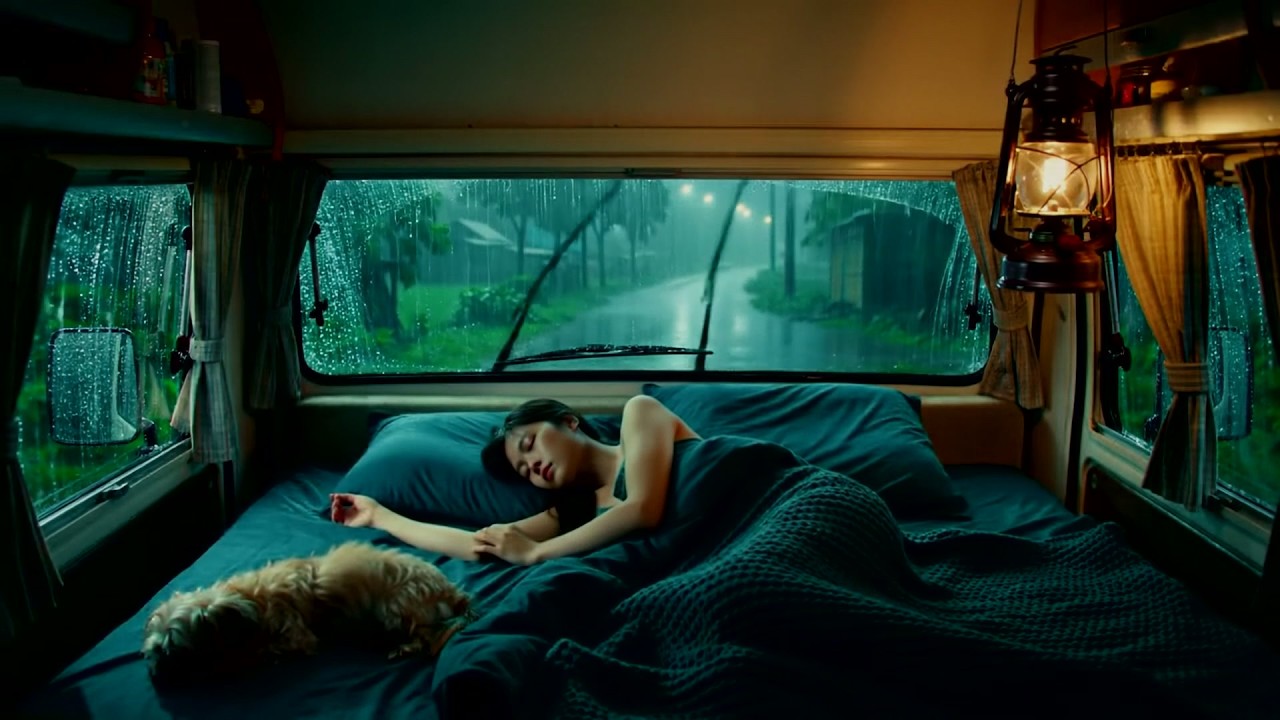 Warm Rain Sounds for Deep Sleep - 99% Fall Asleep to Cozy Rainstorm Outside