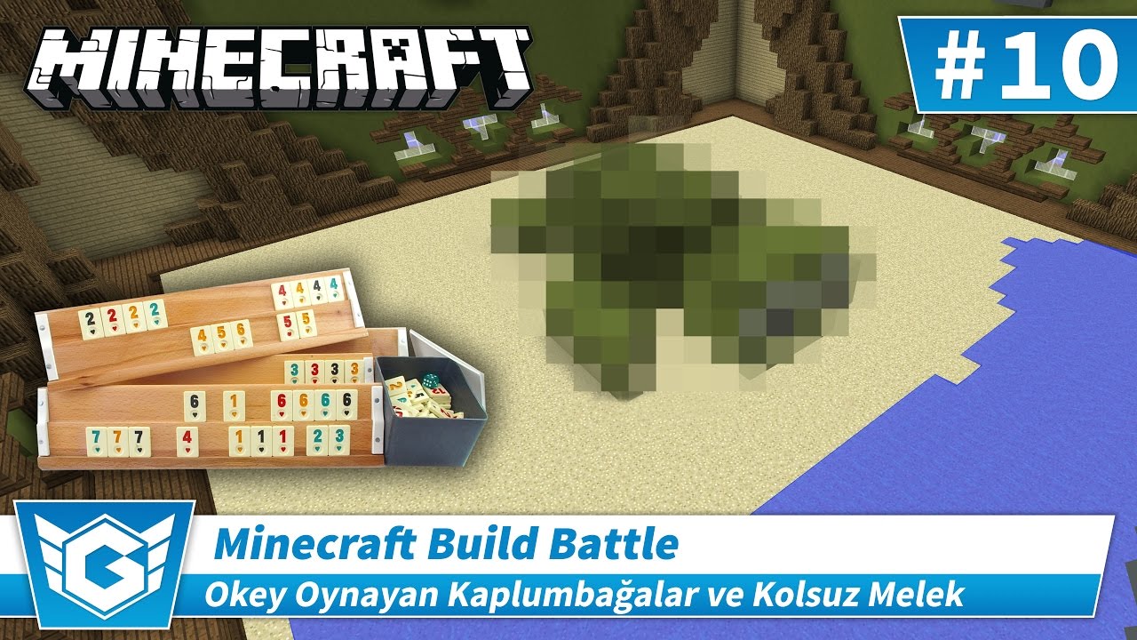 OKEY OYNAYAN KAPLUMBAĞALAR VE KOLSUZ MELEK 👼 | Minecraft Build Battle (Bölüm 10) | Türkçe