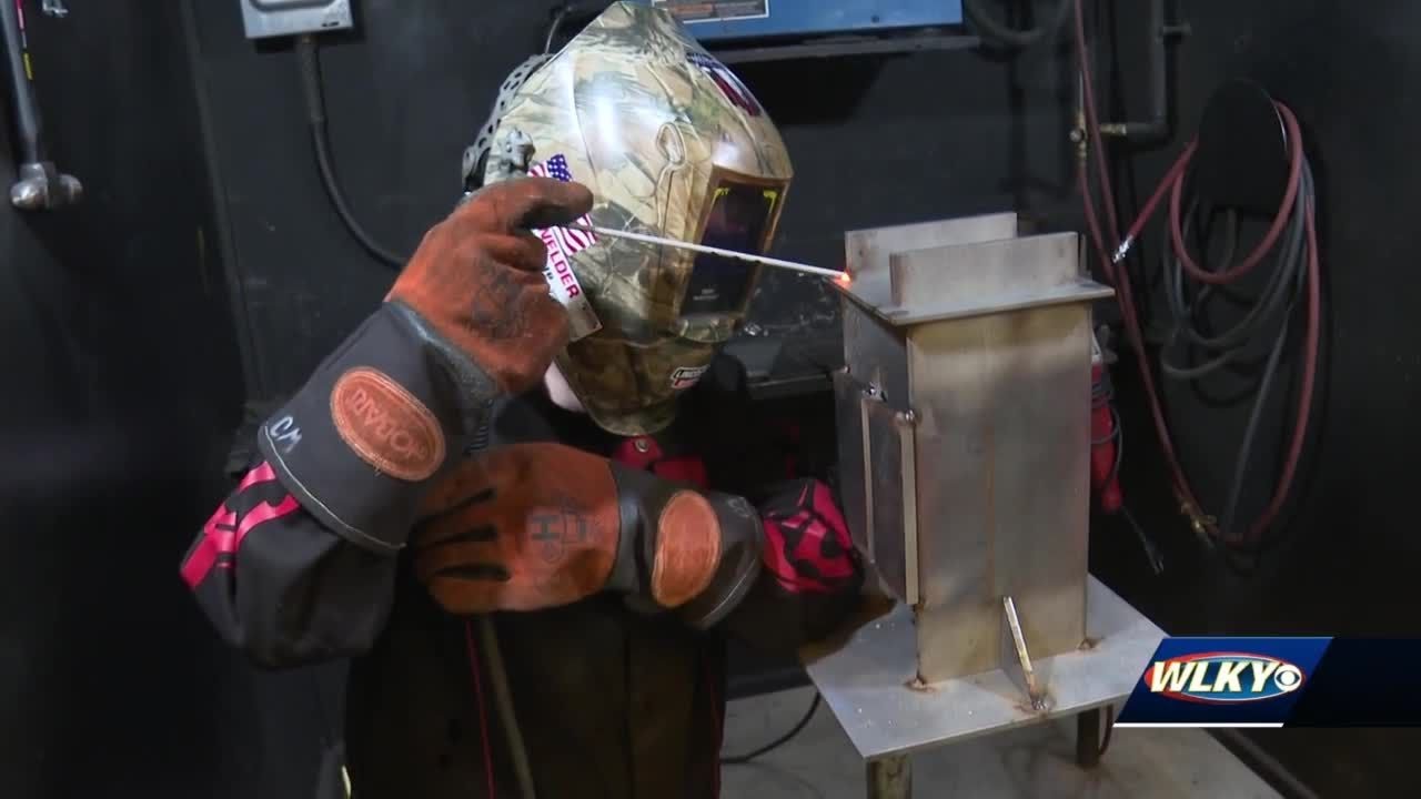 High school girls compete in all-female welding competition in Kentucky