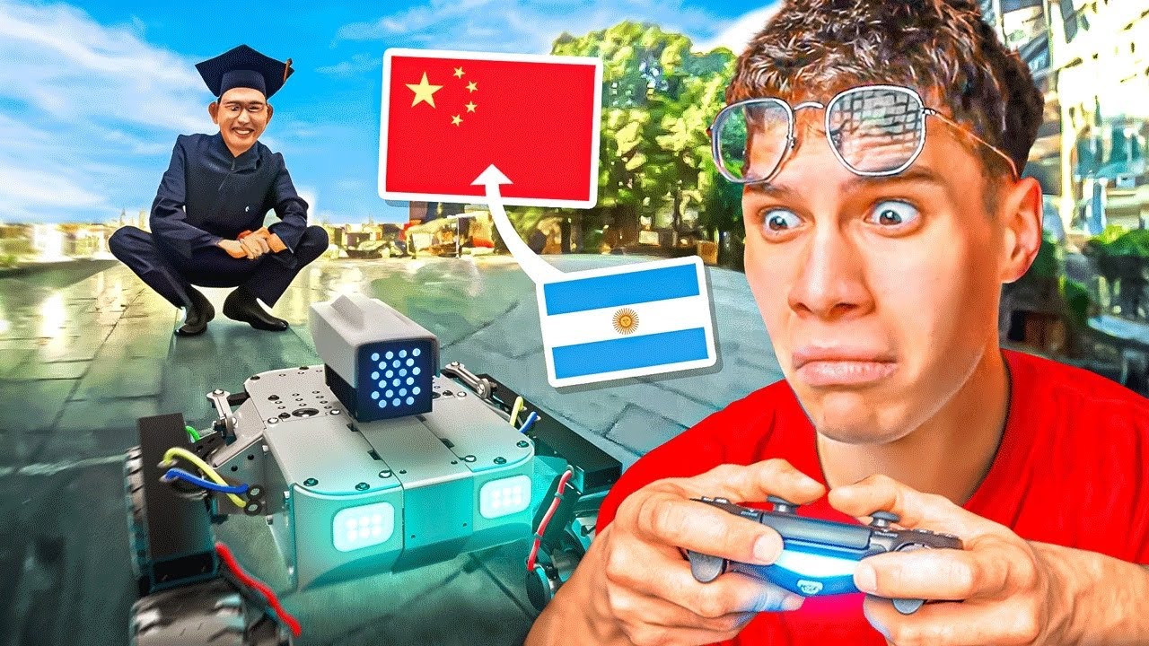manejé un robot en china desde mi setup 😎