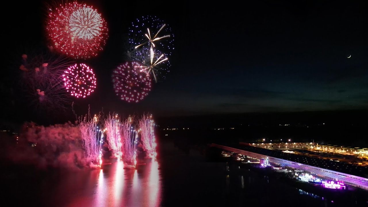 Feux d'artifice Foire de Bordeaux 2025  Vue aérienne spectaculaire !