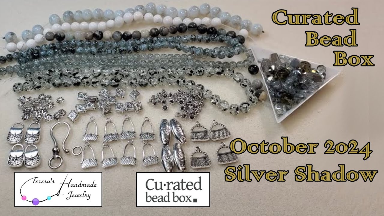 Curated Bead Box | October 2024 | Silver Shadow #curatedbeadbox #beading #diybeadedjewelry #diy