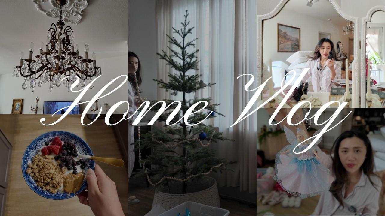 Home Vlog: Putting down Christmas decors, Home goods, Barbie Ornaments collection