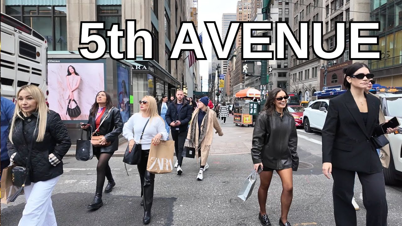 NEW YORK CITY Walking Tour [4K] - 5th AVENUE