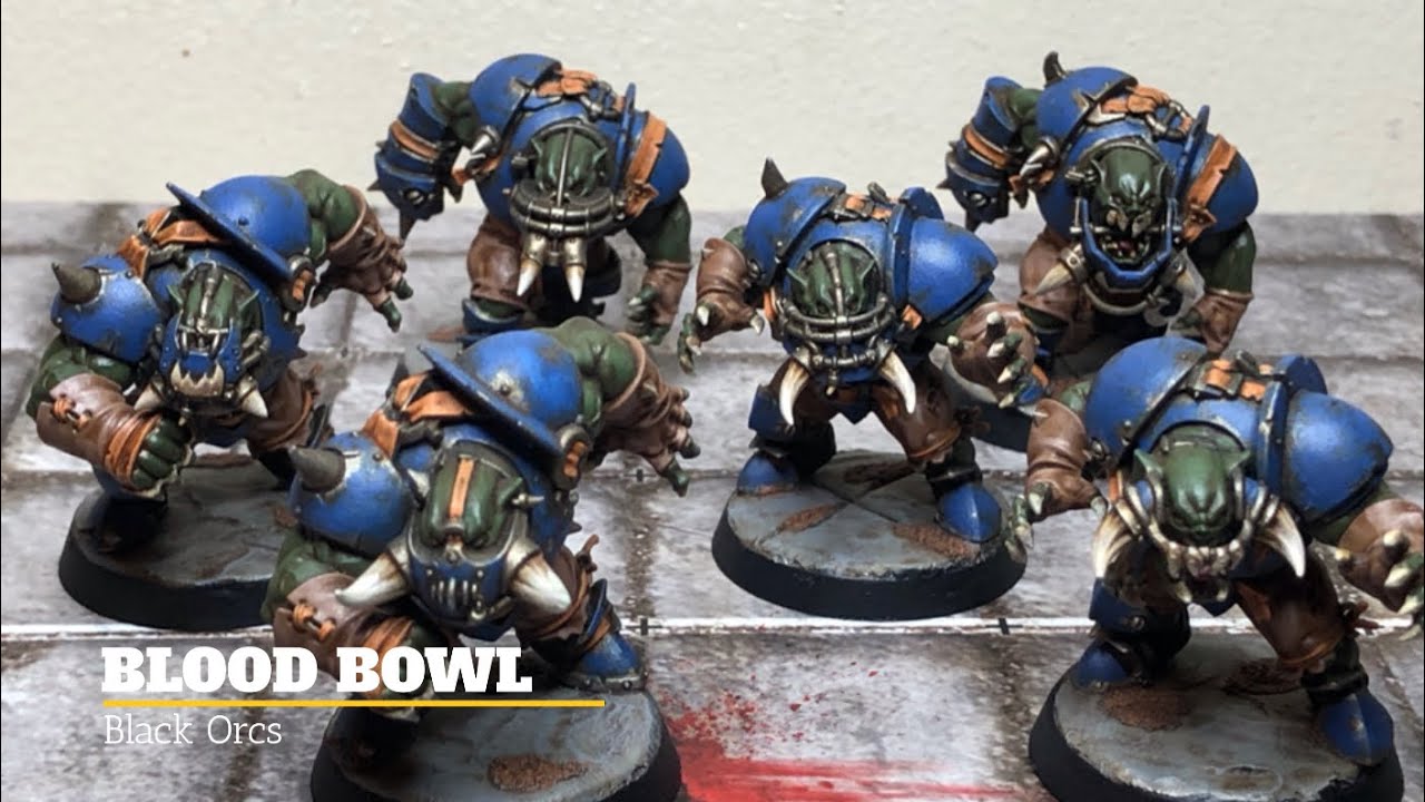 Blood Bowl - painting the season 2 black orcs