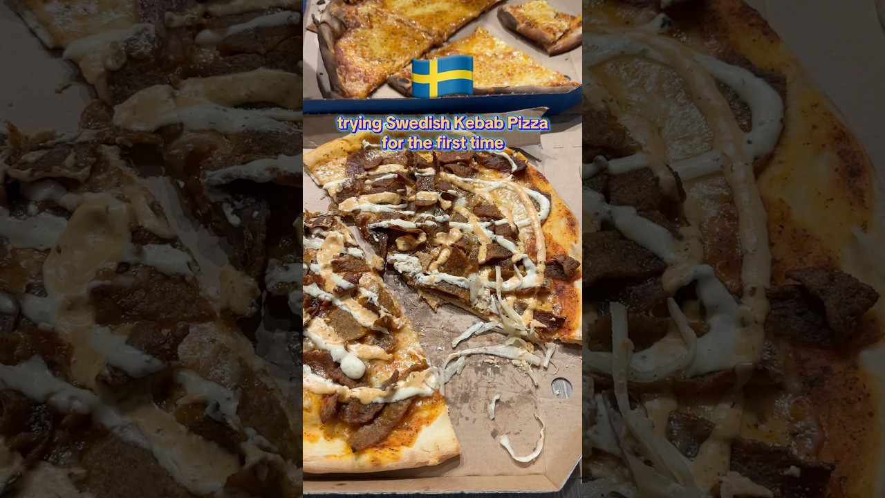 Pr&oacute;buję szwedzkiej pizzy kebab po raz pierwszy 🇸🇪
