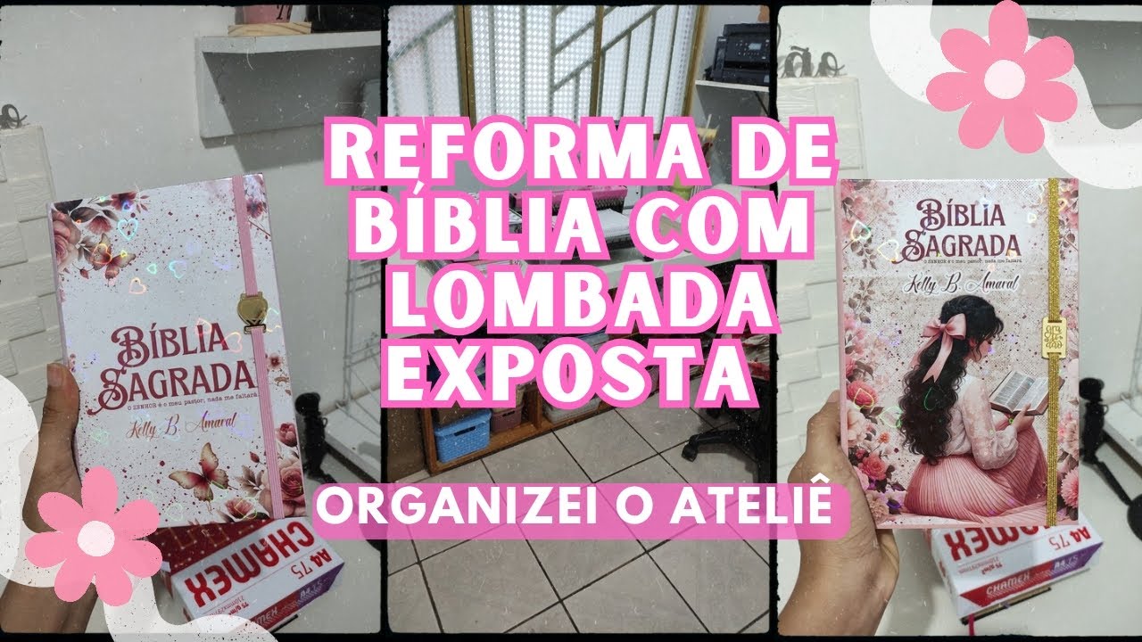 PASSO A PASSO BÍBLIA COM LOMBADA EXPOSTA | ORGANIZEI O ATELIÊ