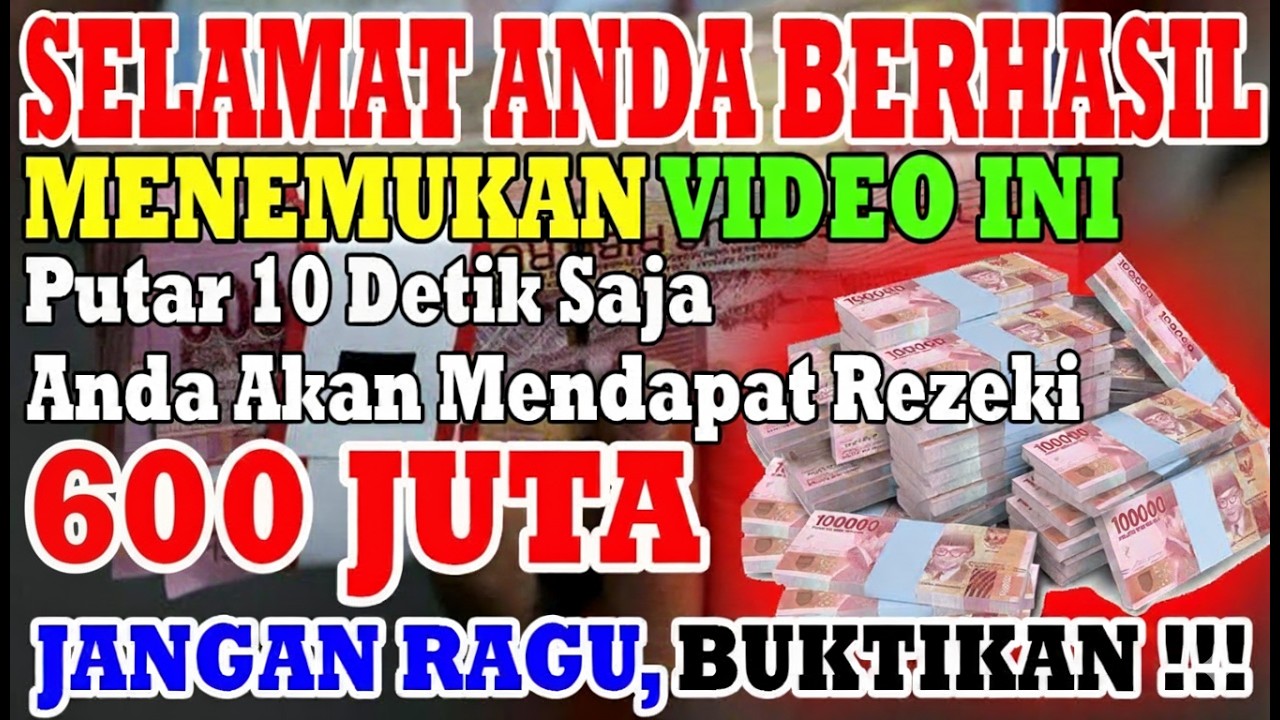 SELAMAT ANDA TERPILIH HARI INI ✅ UANG DATANG SENDIRI KERUMAH ANDA | Doa pembuka rezeki