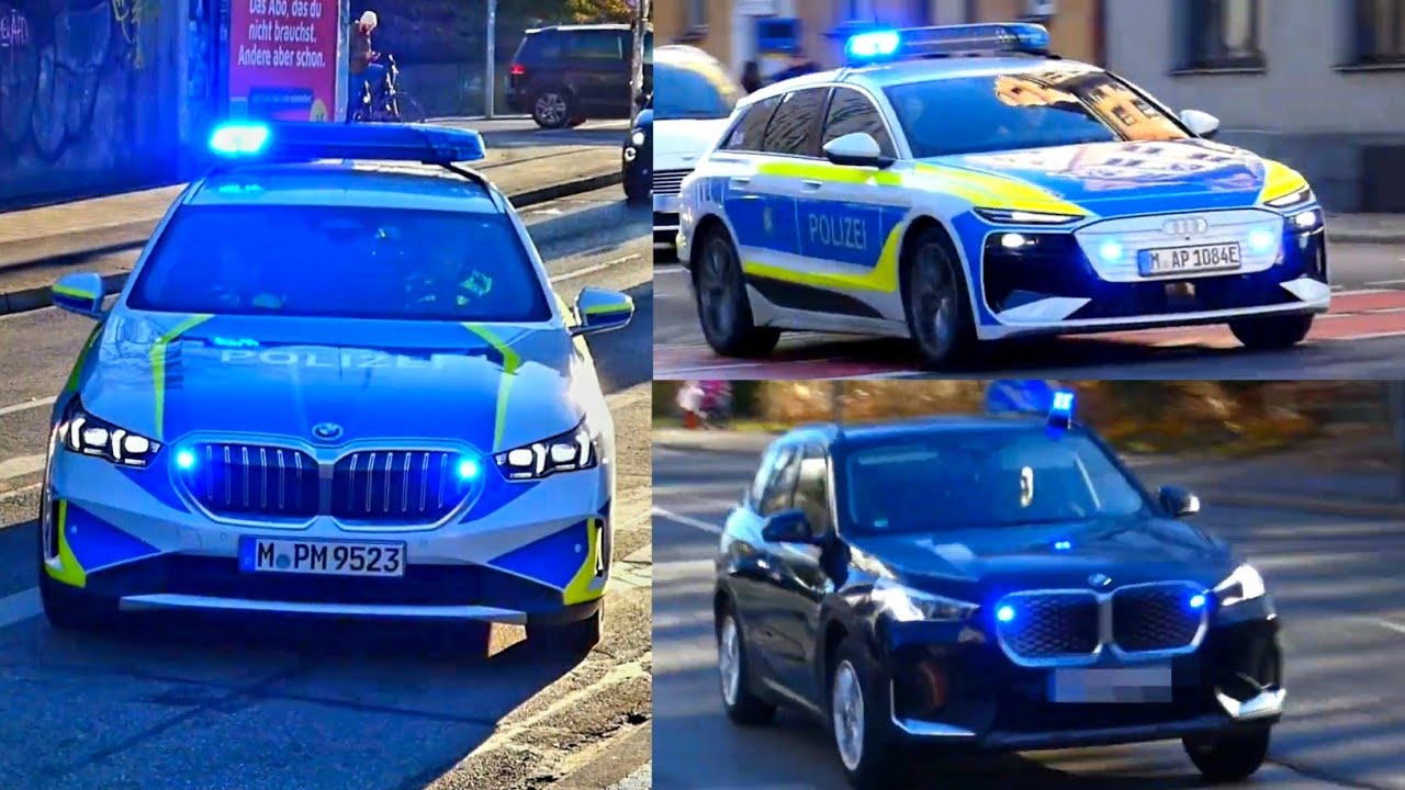 [Neufahrzeuge Polizei] Ziviler BMW iX1 + Audi A6 e-tron FuStW & BMW 5er FüKW Polizei München