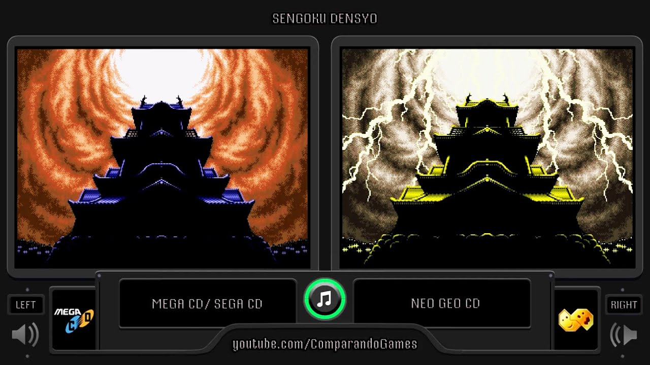 Sengoku Densyo (Mega Cd vs Neo Geo Cd) Side by Side Comparison (Sengoku Densho) Sega Cd