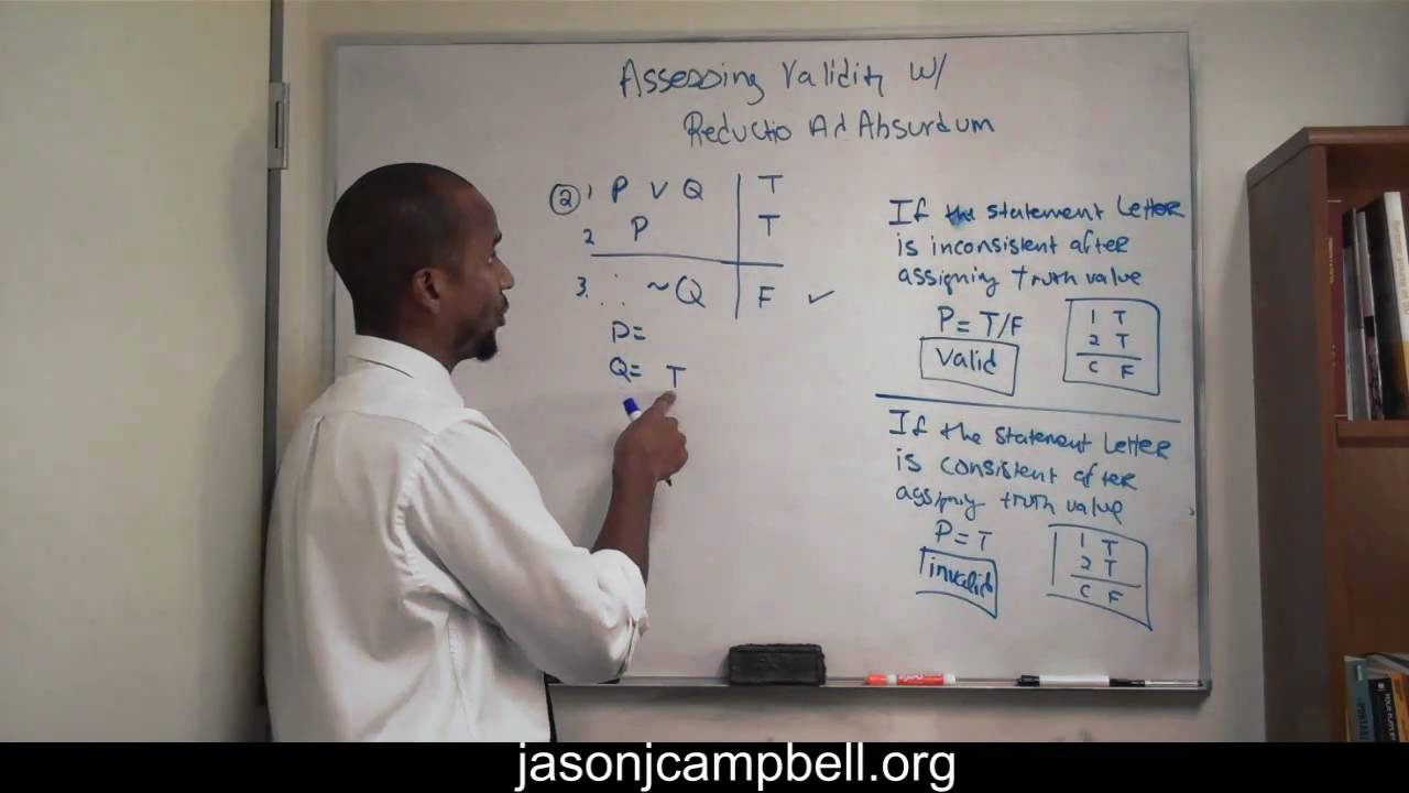 3.  Logic Lecture: Using Reductio Ad Absurdum to Test Validity