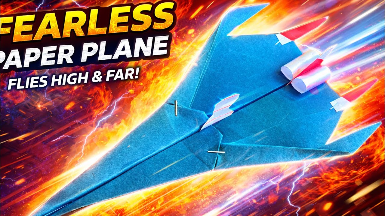 How to Make a Fearless Paper Plane ✈️ That Flies High and Long Distance | Amazing Stable Flight