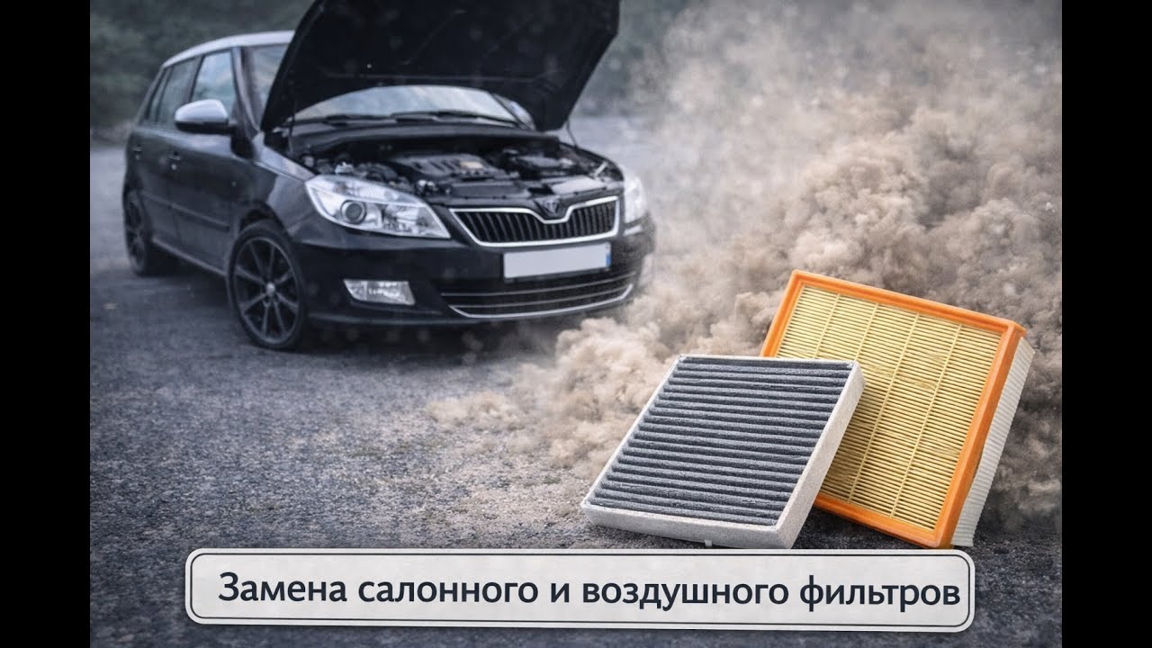 Замена воздушного и салонного фильтра Skoda Fabia 1.2 (BZG) своими руками
