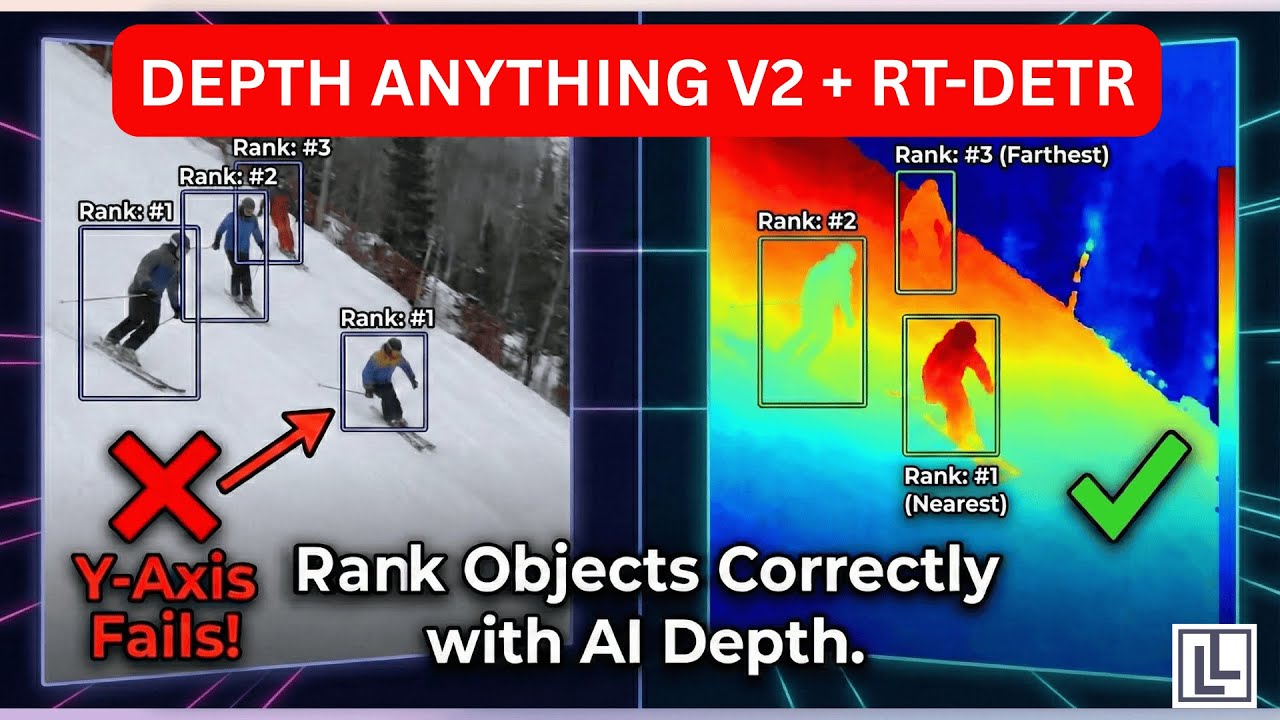 Combine Depth Anything V2 & RT-DETR for Precise Object Position Ranking