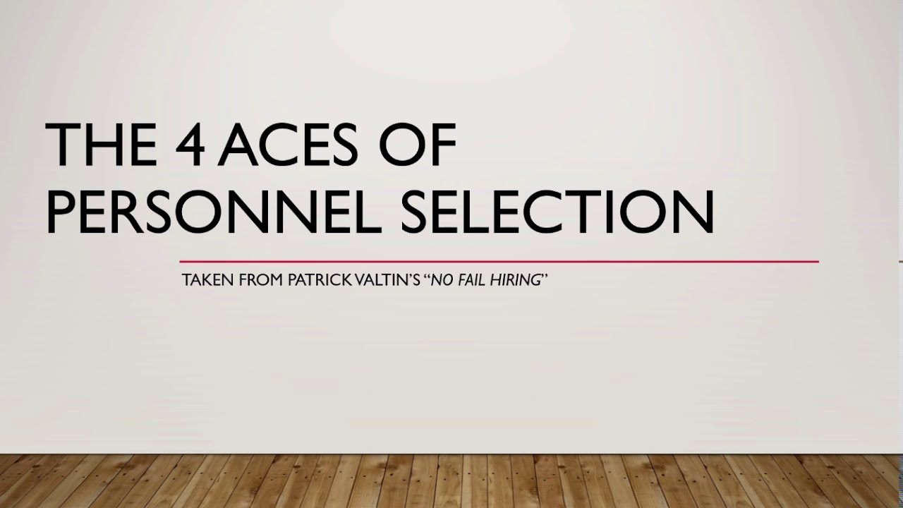 Personnel Selection Know How