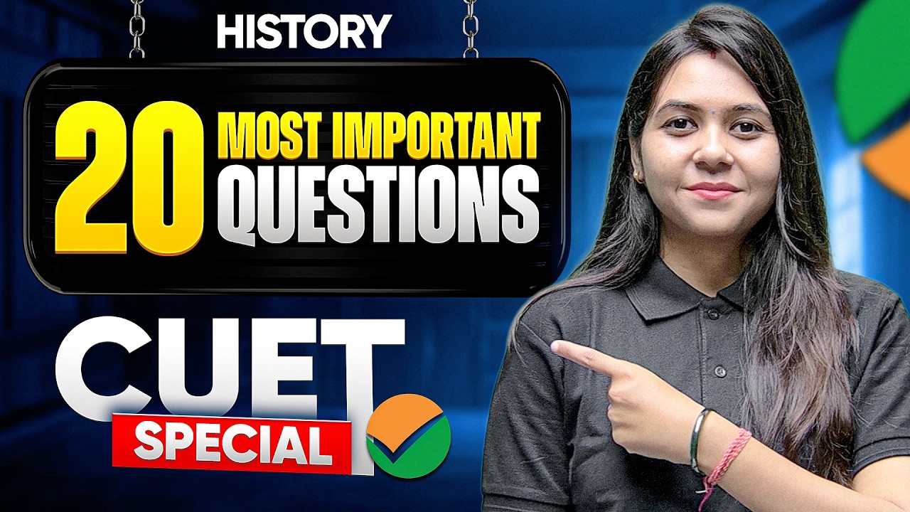 CUET 2026 History Top 20 Questions With Solutions | CUET 2026