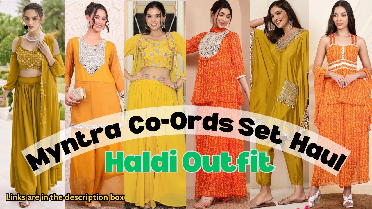 Huge Haldi Co-ords Set for Best Look On Myntra Under Budget | FESTIVE FASHION FINDS  #coordset