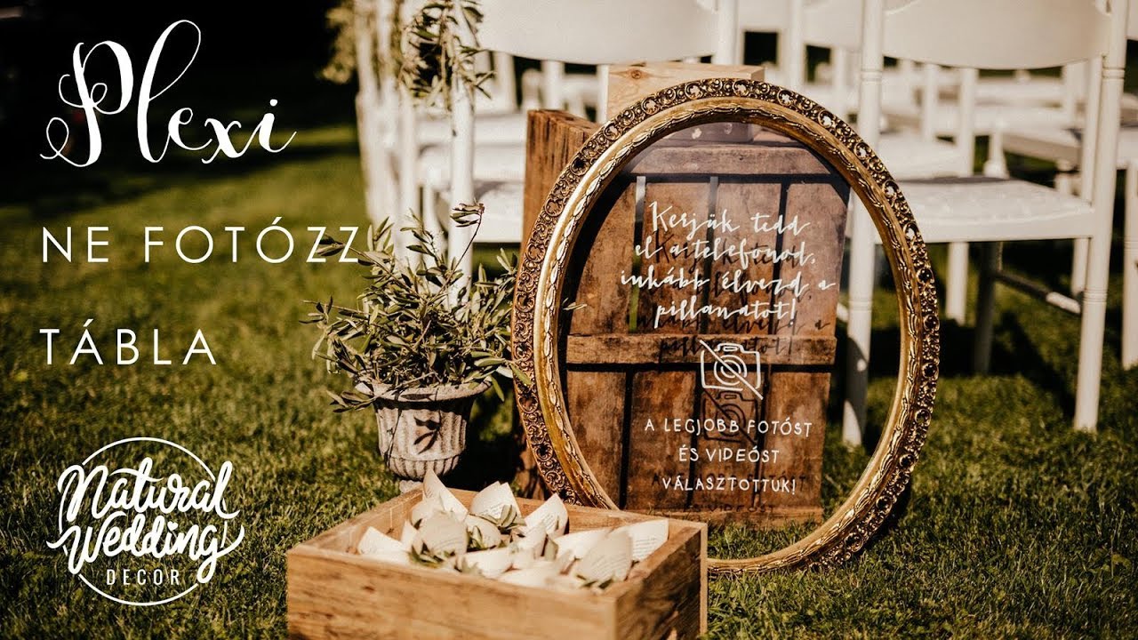 Ne fotózz tábla DIY || Natural Wedding Decor || No photo sign tutorial