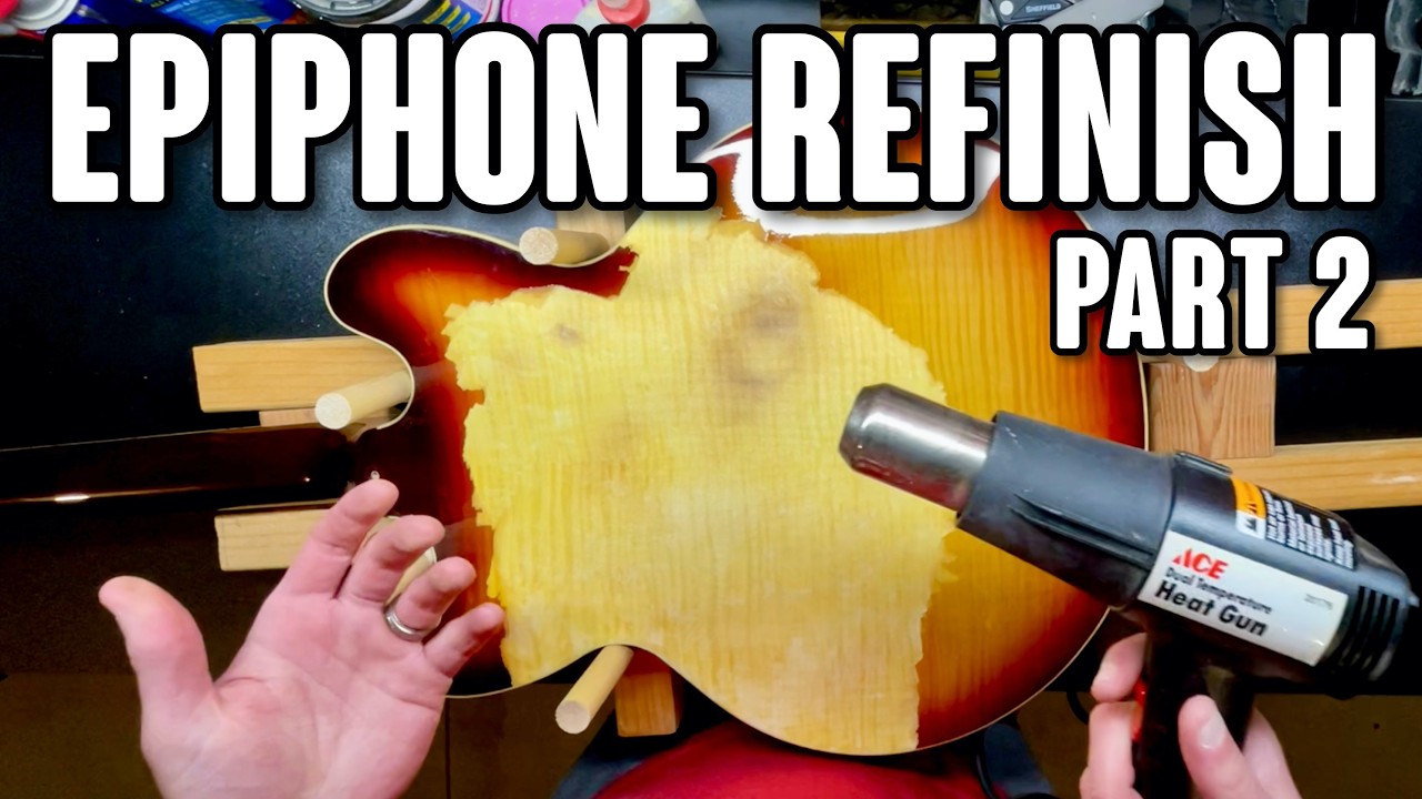 Stripping Polyurethane from an Epiphone Guitar - Part 2