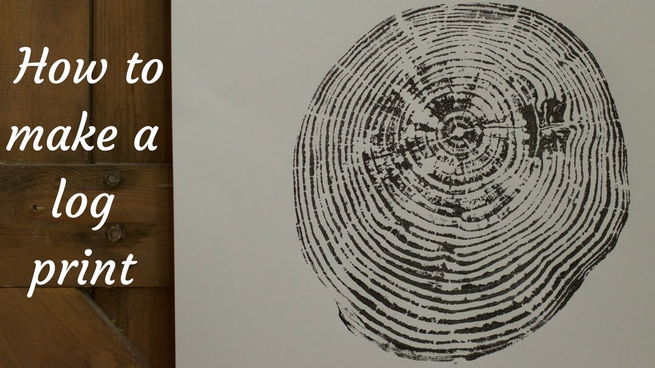 How to make a print from a log, art project