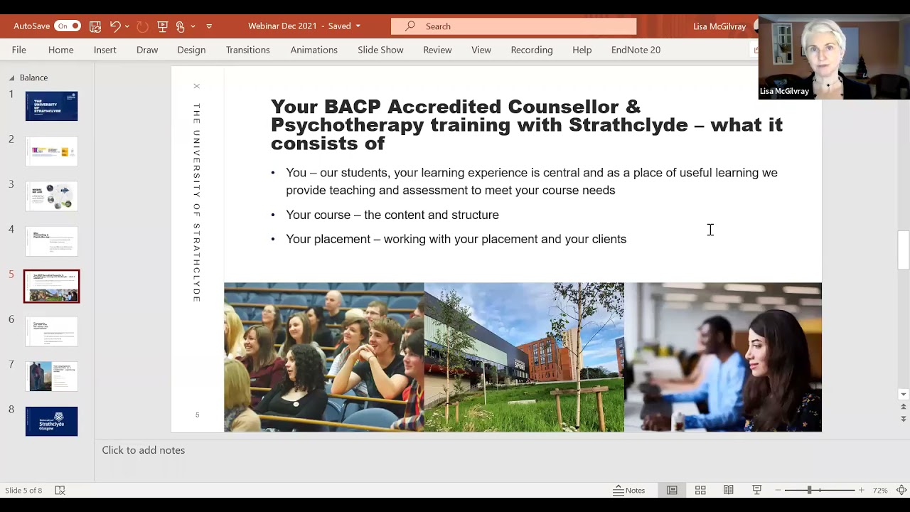 MSc Counselling and Psychotherapy- Webinar
