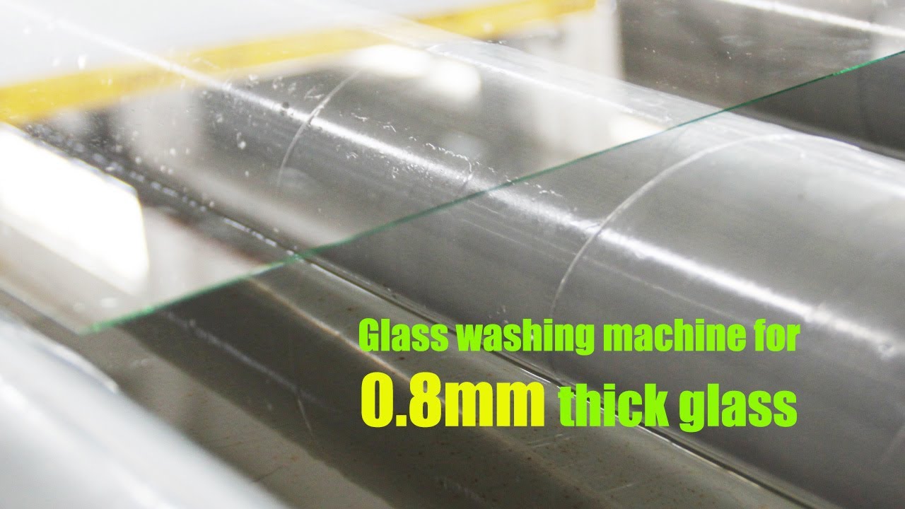 Horizontal glass washing machine ultra thin glass