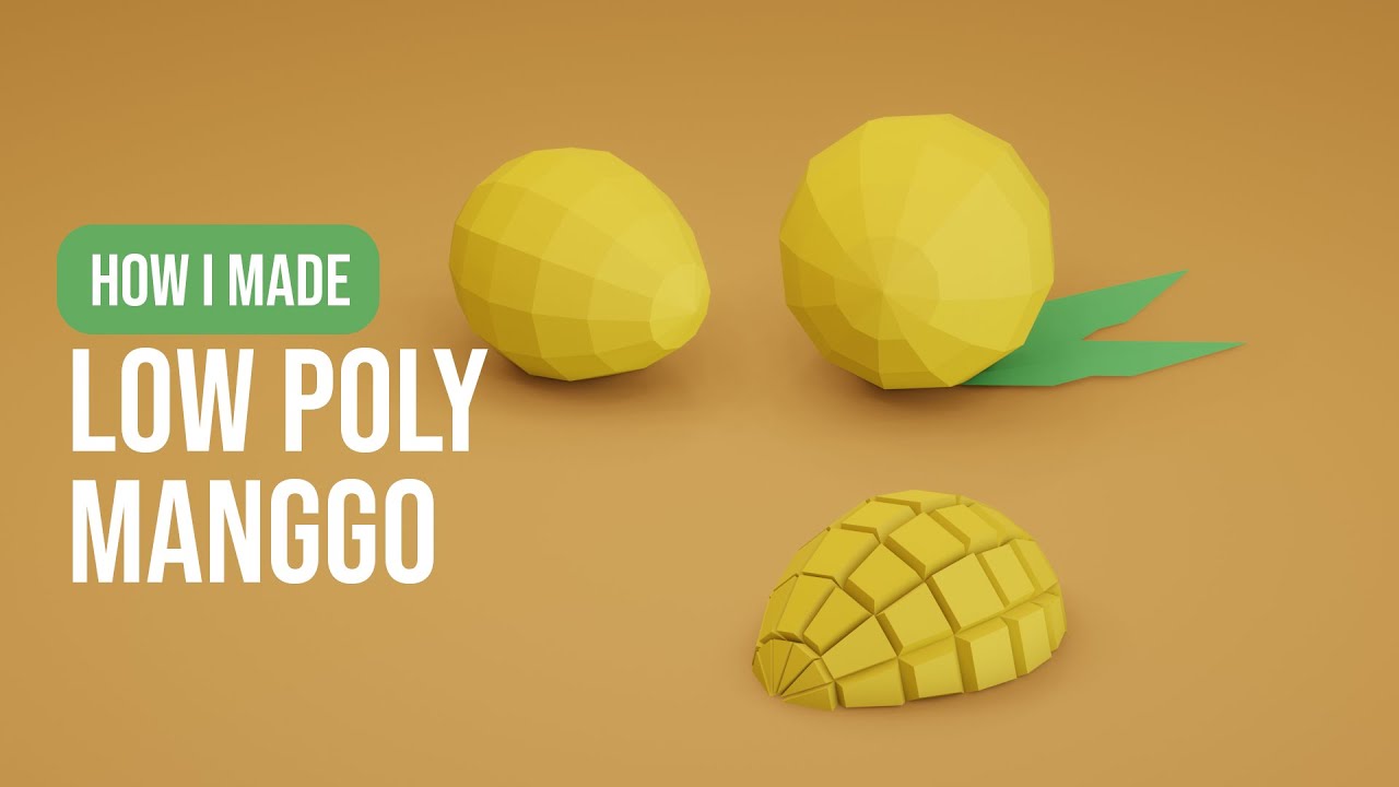 How to make low poly manggo in 12 minutes | blender 3.0 tutorial