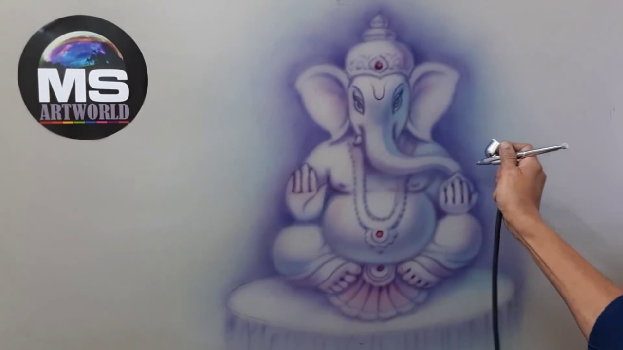 #GANESH, Airbrush Spray Painting, by M S Artworld.