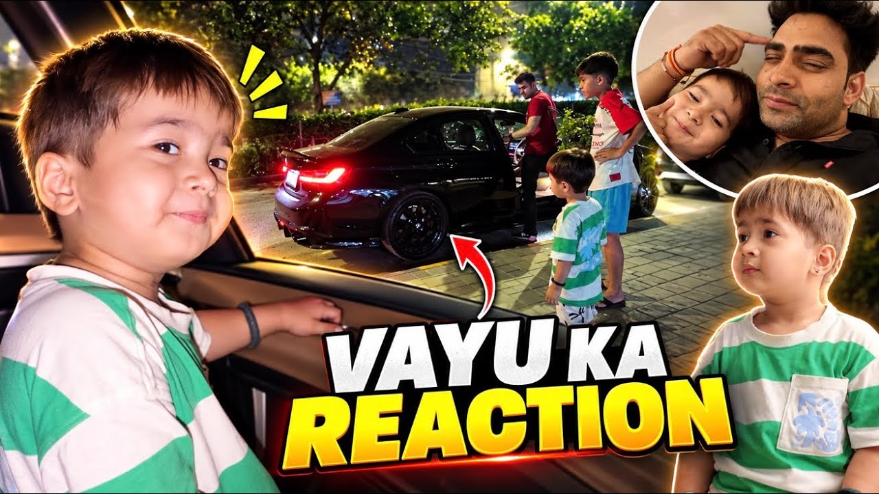 Finally Vayu Ko BMW 340i Mein Bitha Diya 😍 | His Reaction || Ajju0008