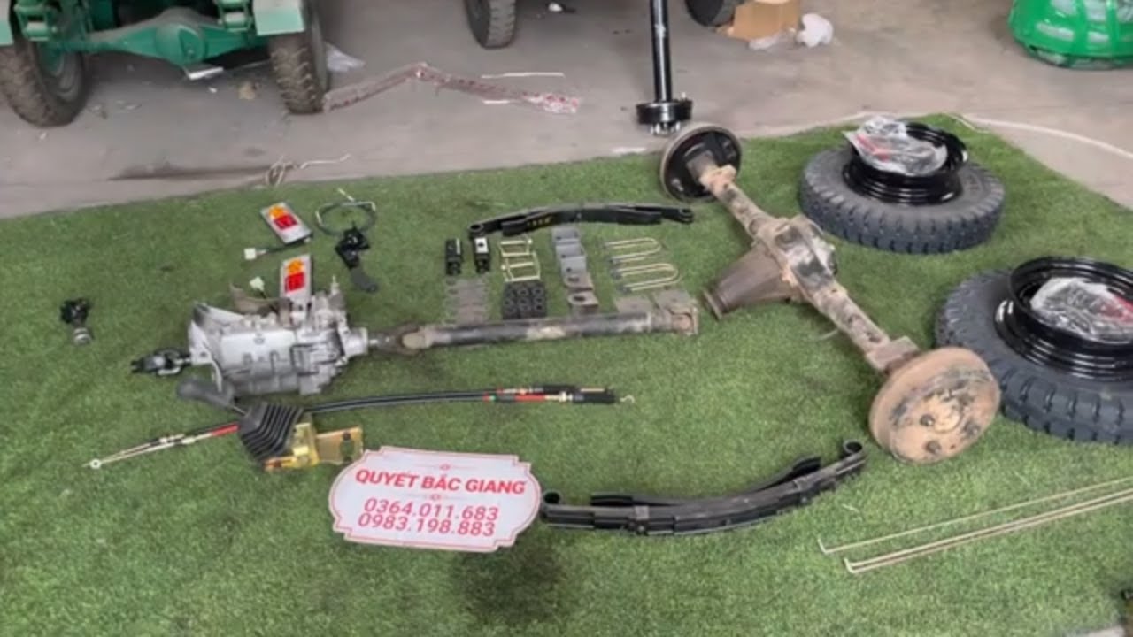 [Cầu Số Xe 5Tạ Cũ ] Trọn Bộ Phụ Tùng Tự Chế Xe Ba bánh Tải Nặng 1,5 Tấn