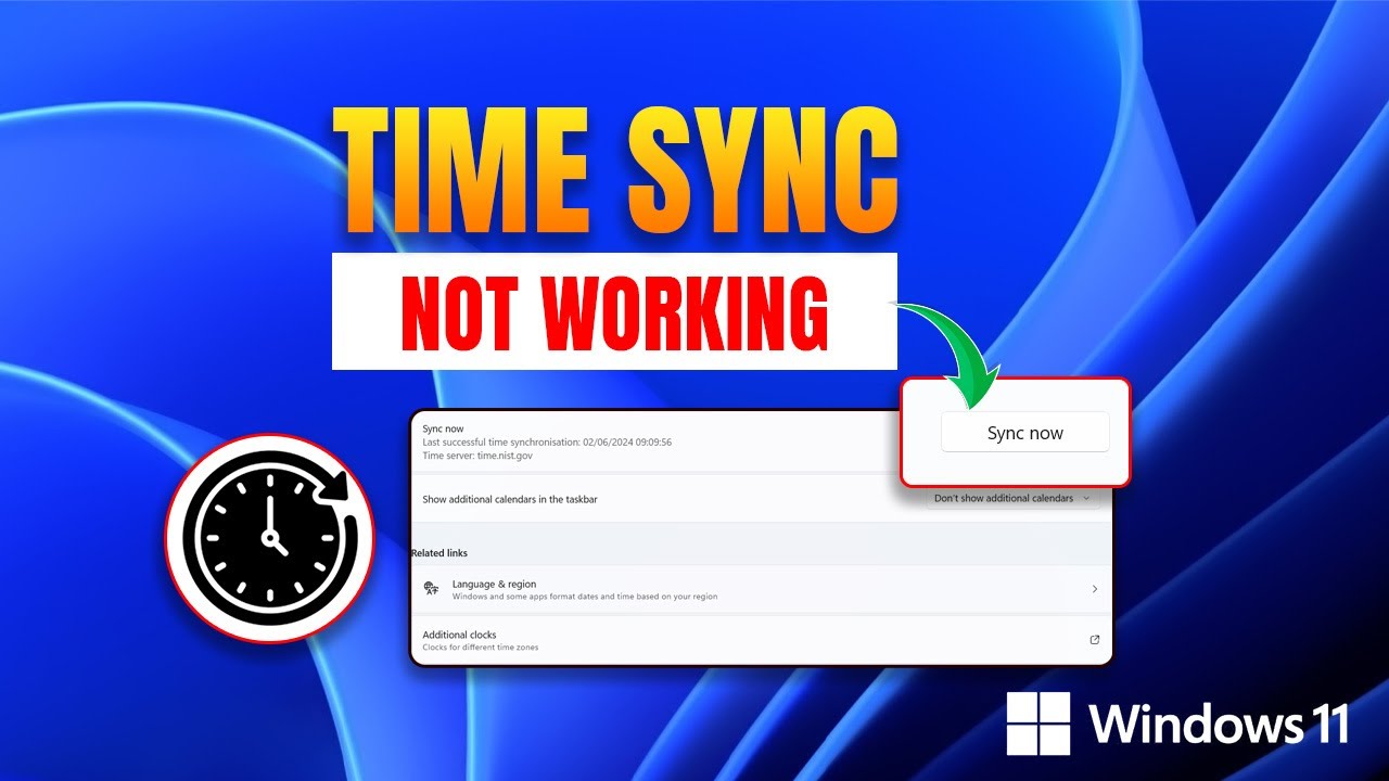 How to Fix Time Sync Not Working on Windows 11 on PC | Windows 11 Time Synchronization Failed