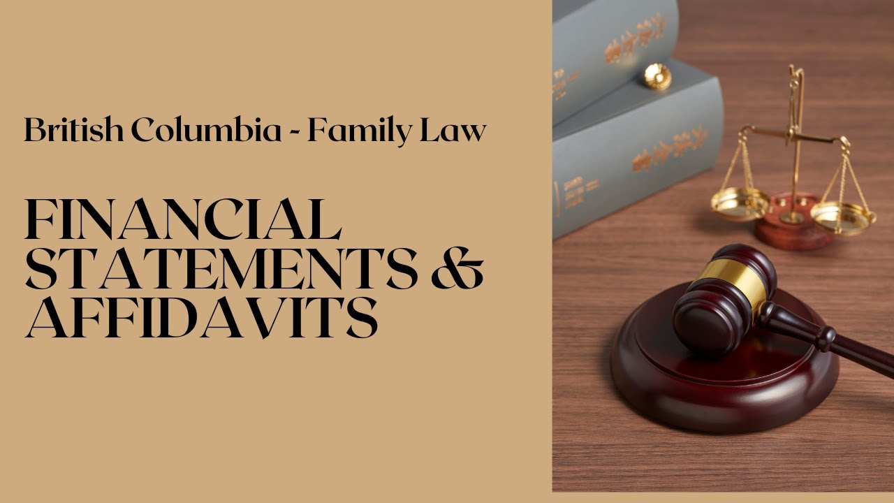 Preparing Financial Statements & Affidavits in Provincial Court - British Columbia Family Law