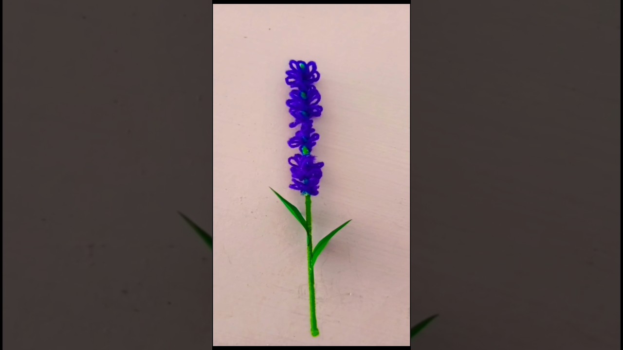 make simple lavender flower from wool 🧶. 