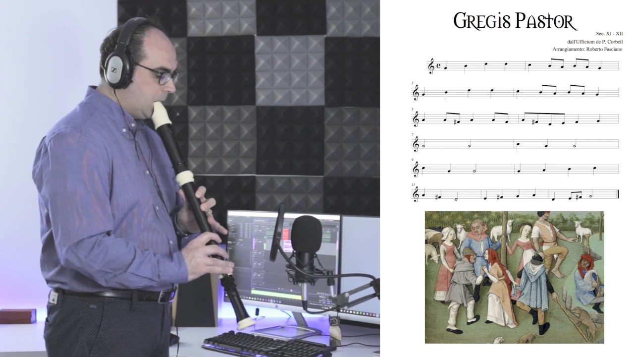 Gregis Pastor - Flauto dolce Tenore - Musica Medievale - Tutorial con Spartito