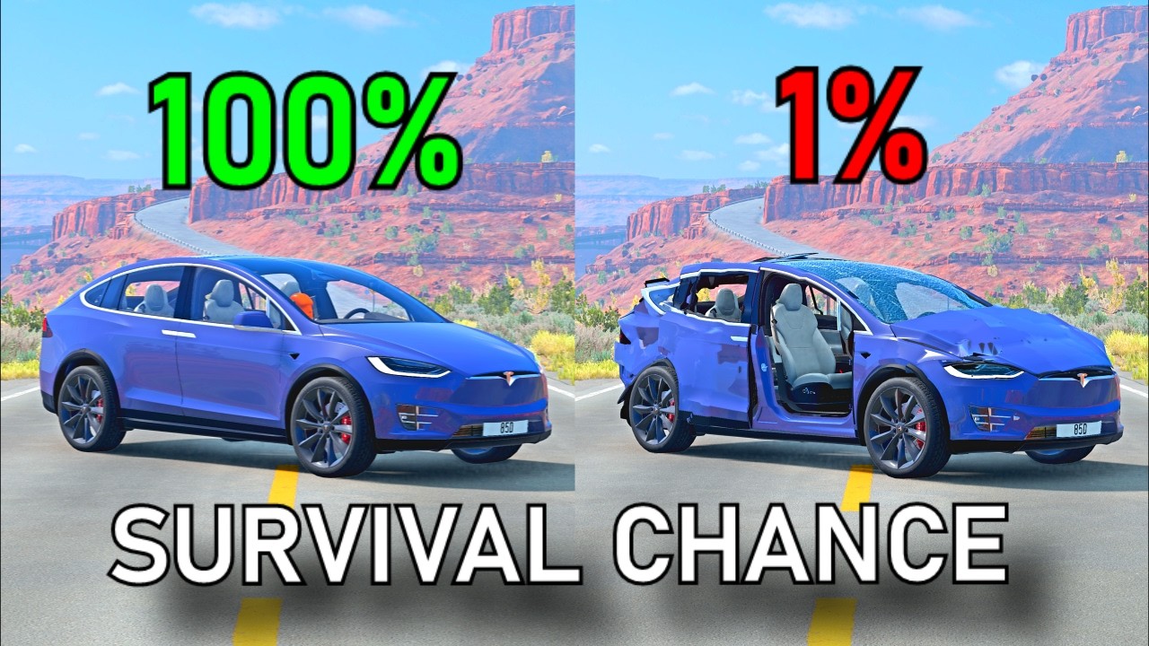 Realistic Survival Chance Crashes #105 (With Dummies) | BeamNG.drive
