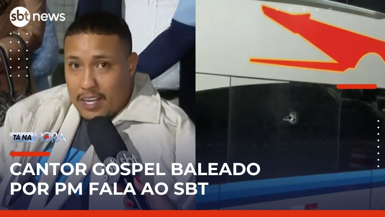 Cantor gospel baleado por policial fala ao SBT após receber alta | #TanaHora