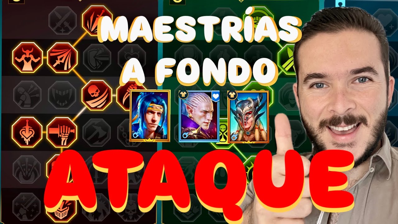 MAESTRIAS ROJAS de ATAQUE. EXPLICACIÓN a DETALLE y EJEMPLOS - RAID: Shadow Legends