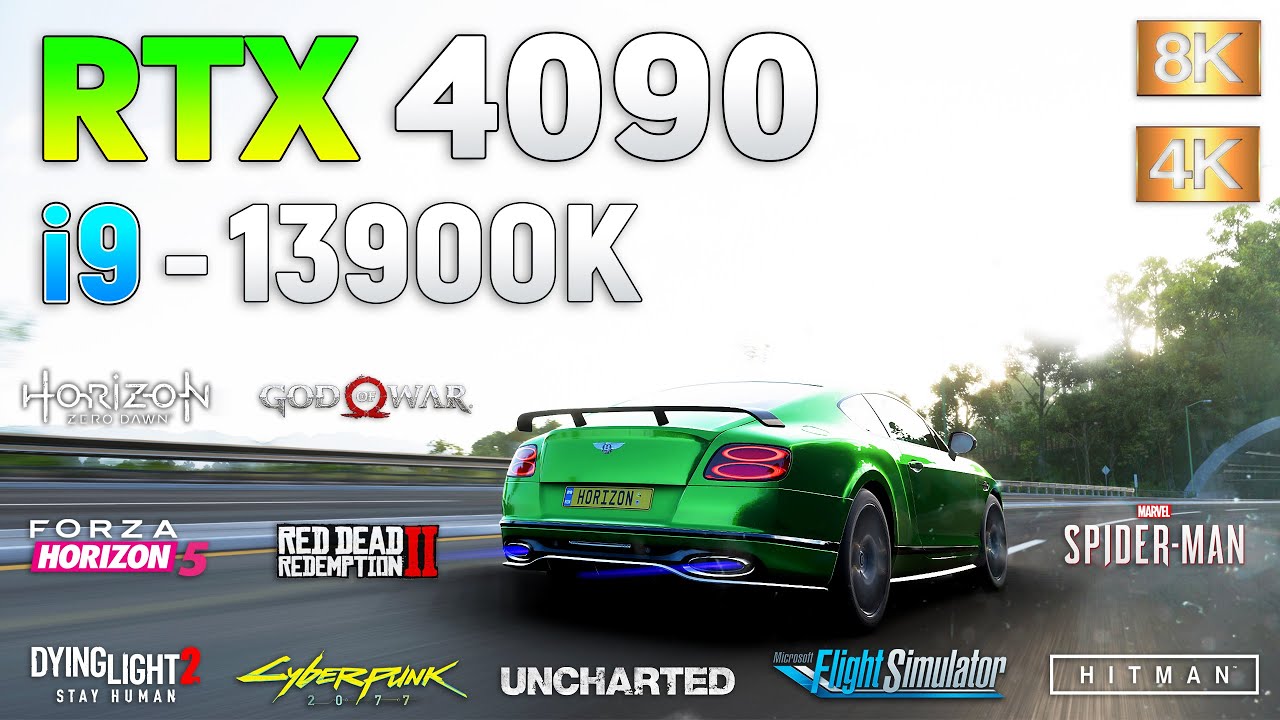 GeForce RTX 4090 + i9 13900K - Test in 10 Games l 4K l 8K l