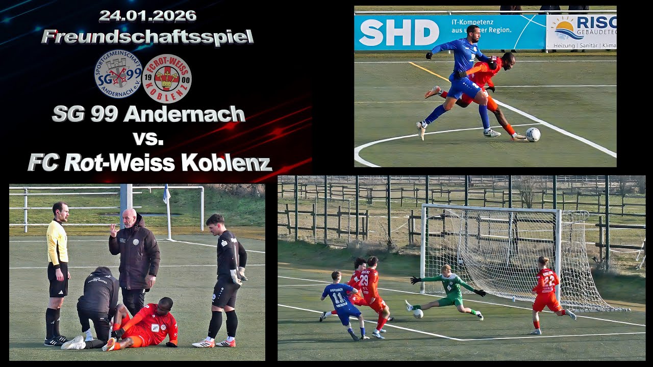 Freundschaftsspiel: SG 99 Andernach vs. FC Rot-Weiss Koblenz