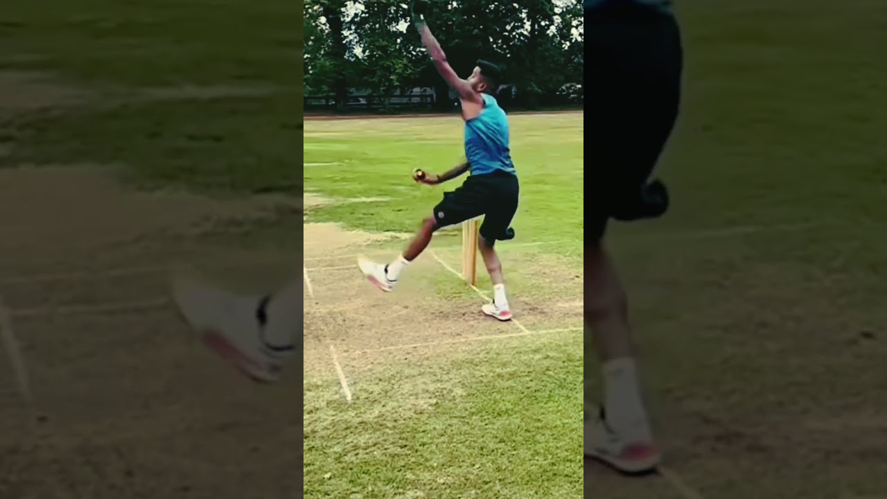 Hardik pandya bowling action in slo mo #shortsfeed #cricket #indiancricketer