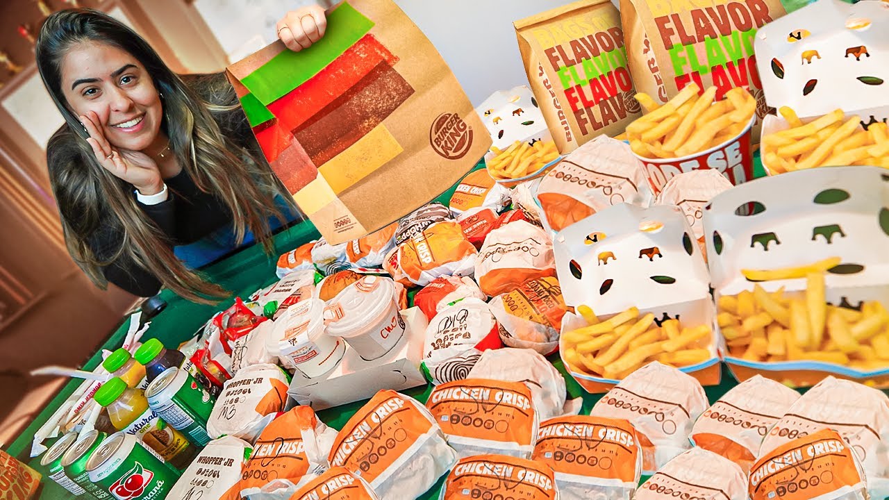 COMPREI O CARDÁPIO INTEIRO DO BURGUER KING