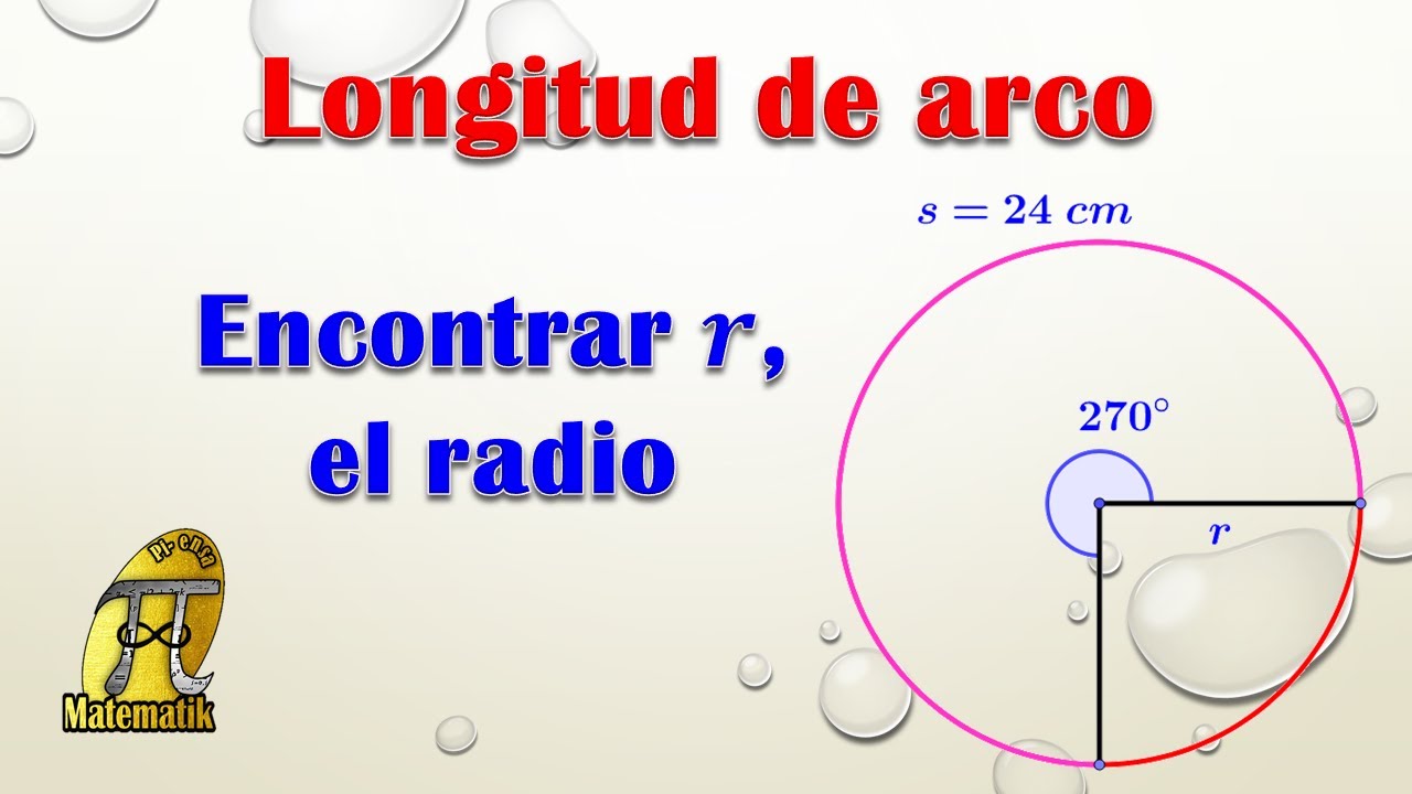 Cómo calcular el radio en un sector circular | Longitud de arco | Trigonometría