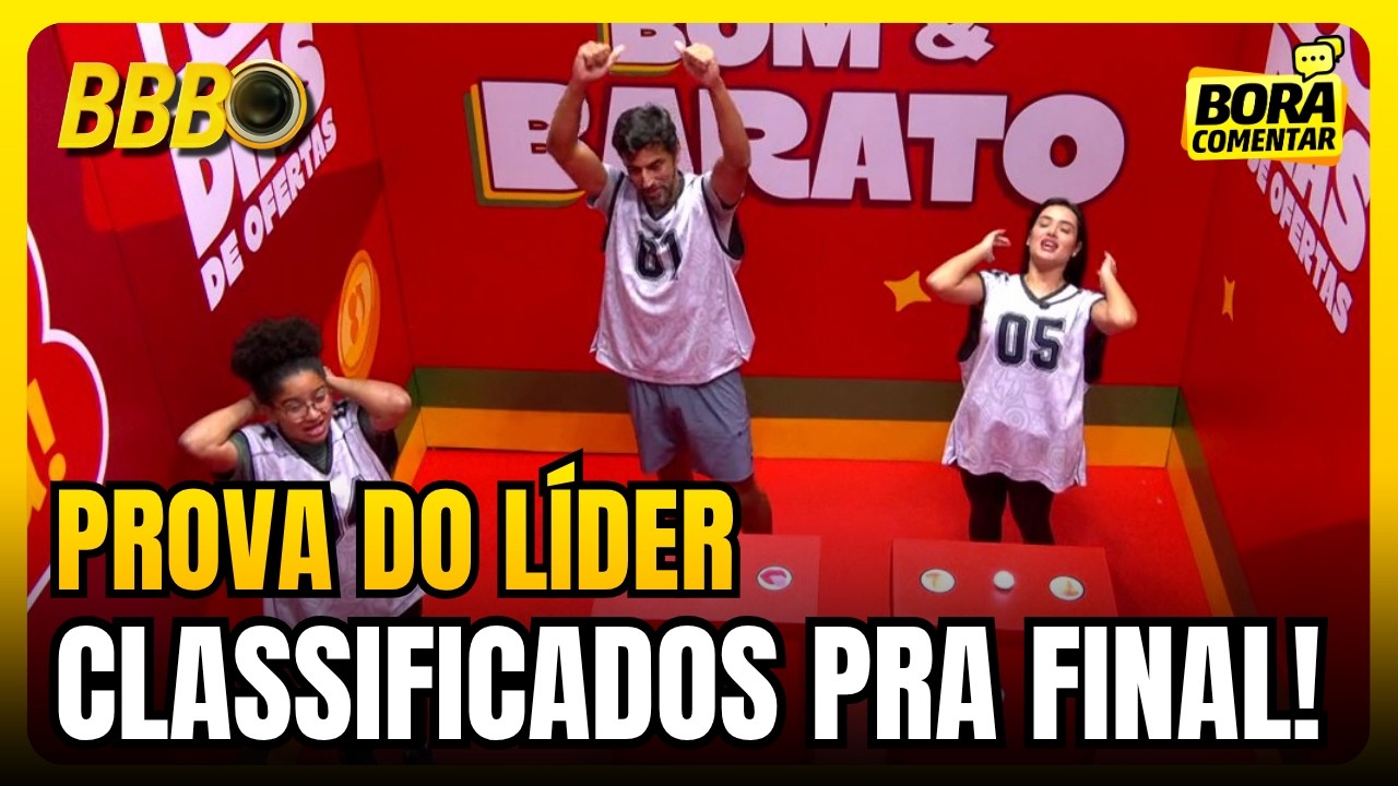 ⛔BBB26: PROVA do L&Iacute;DER TERCEIRA FASE! ALBERTO, JORDANA e MILENA CLASSIFICADOS pra FINAL!