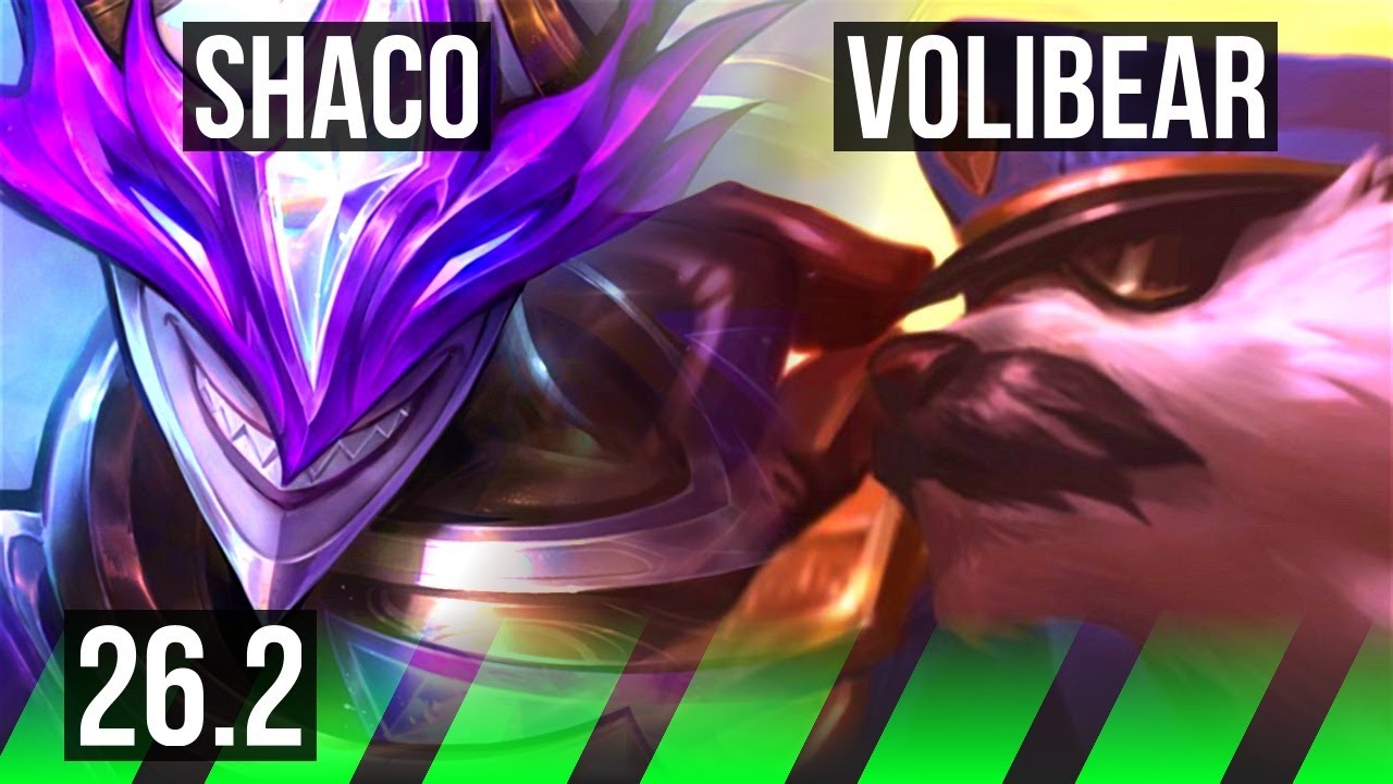 SHACO vs VOLIBEAR (JGL) | 39K damage, Good KDA: 18/2/12 | EUW Master | 26.2