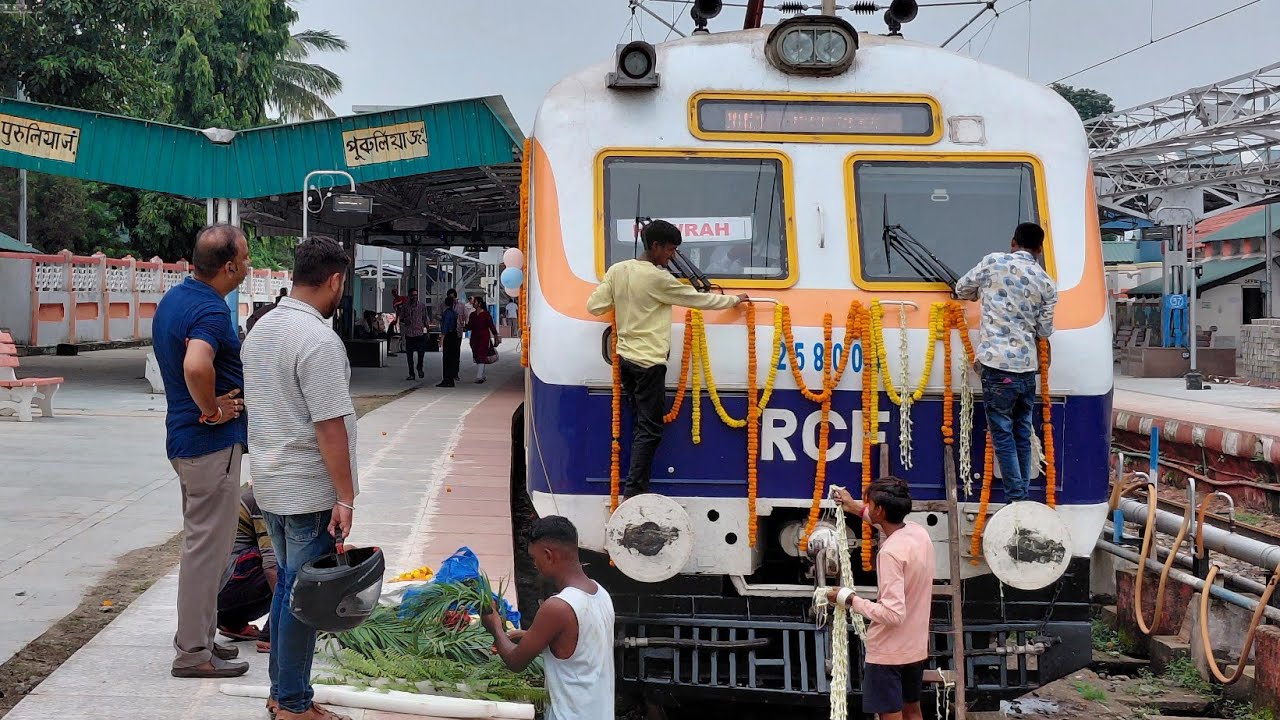 Onboard by 08121 Down PURULIA HOWRAH Memu Inaugural Special via BANKURA MASAGRAM DANKUNI