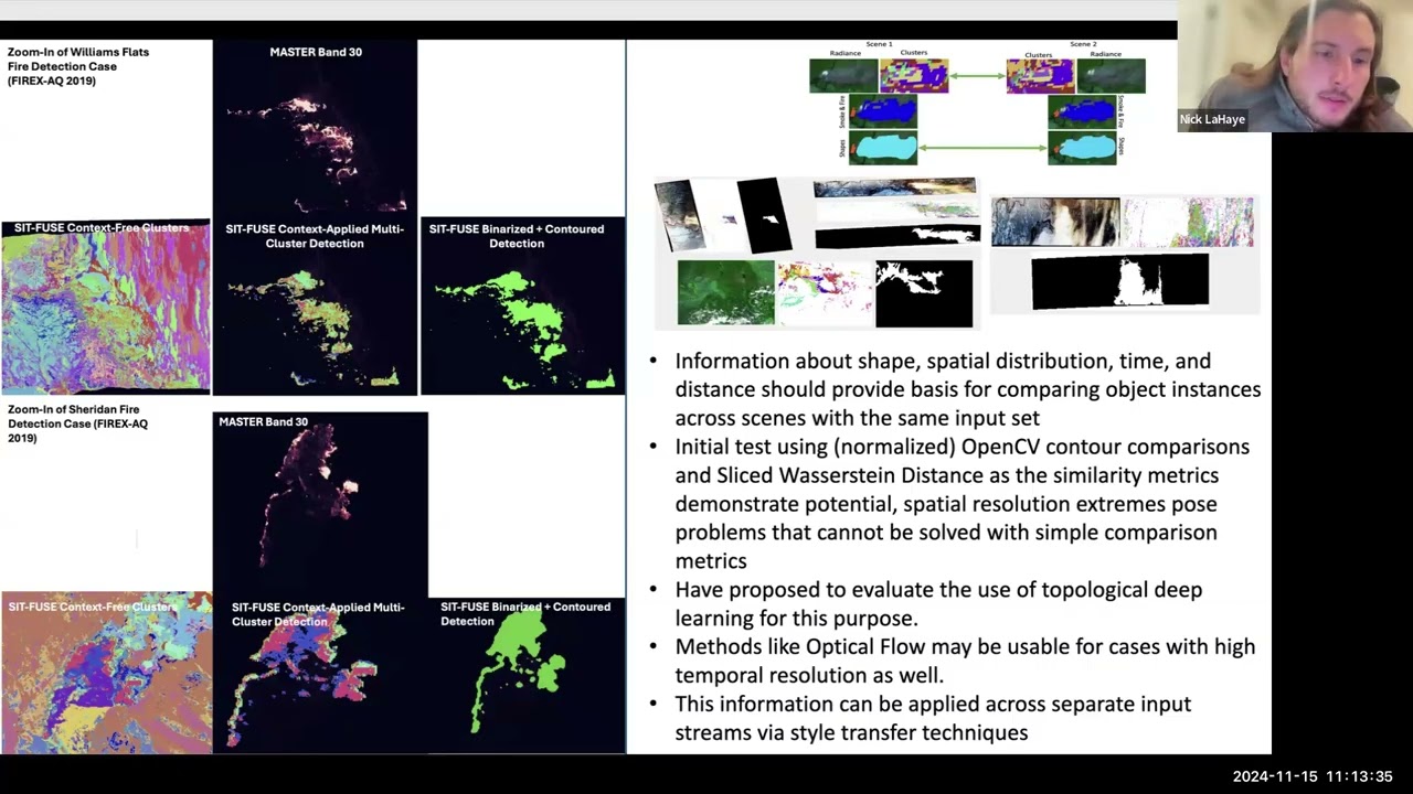 Self-Supervised Multi-Sensor Wildfire and Smoke Segmentation and Tracking, Nick LaHaye, NASA JPL