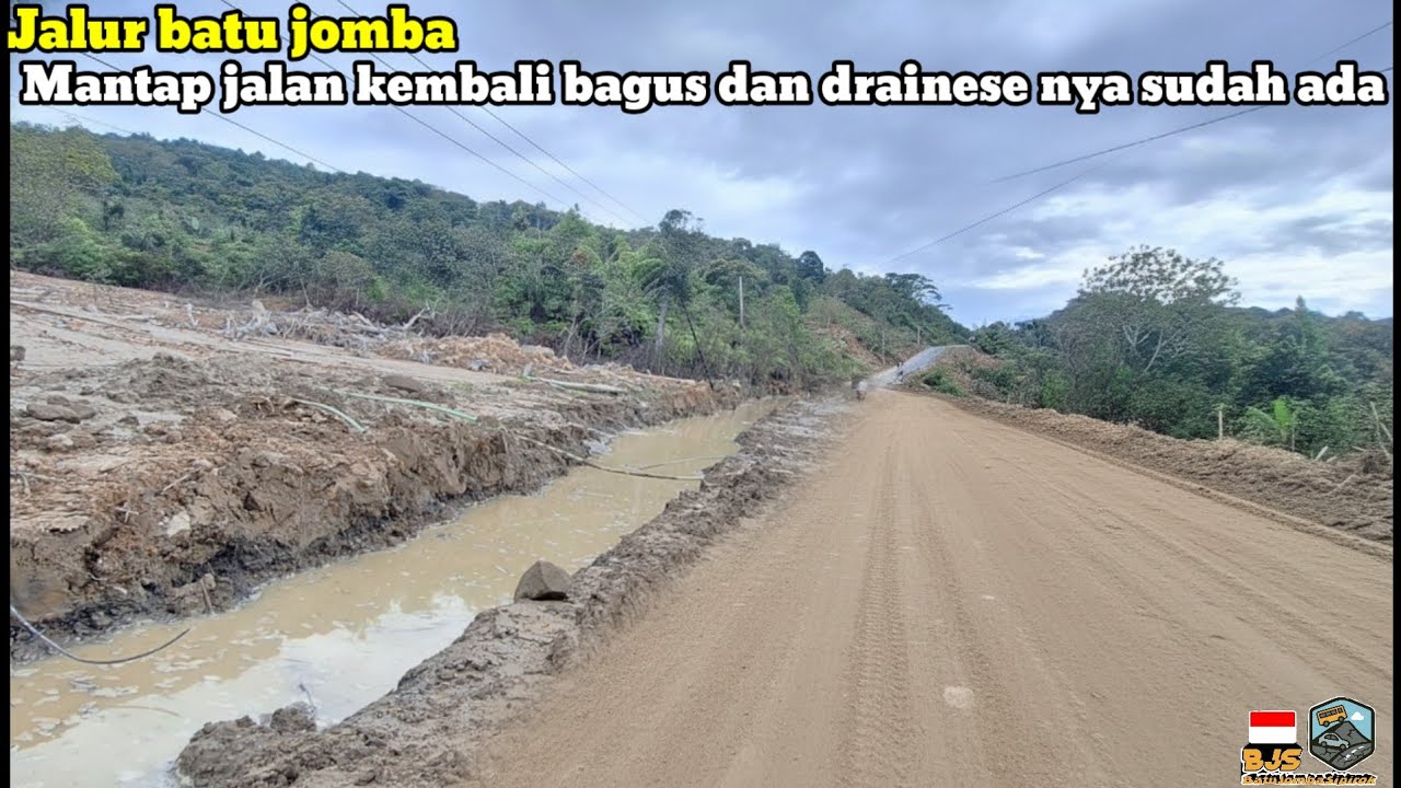 Jalur batu jomba‼️Mantap kini jalan kembali bagus dan drainese nya sudah ada