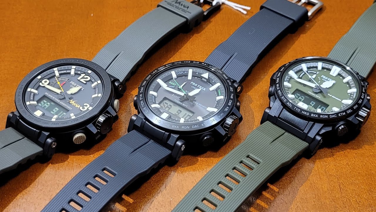Casio Pro Trek PRW-61Y-3, PRW-6621Y-1 i PRW-6630NA-1A3 NANGA - prezentacja i porównanie modeli [PL]