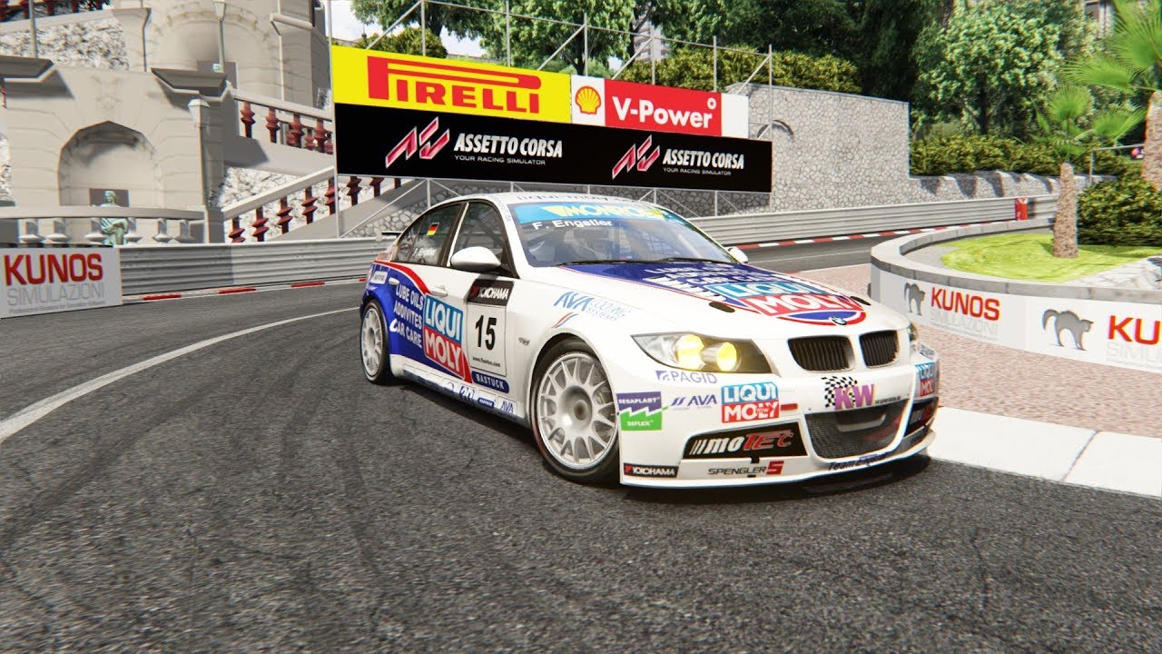 BMW 320Si WTCC 2009 at Monaco (Assetto Corsa Mod)